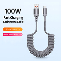 Câble USB-C vers USB-C de charge rapide 100W PD, conducteur en cuivre pur, design tressé pour CarPlay, iPhone, Android, Macbook (utilisation en voiture)