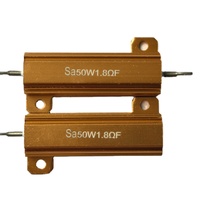 Resistencia de alambre enrollado de alta potencia de 25W 50W de aluminio dorado, utilizada en la industria del audio y equipos de escenario con inversores.