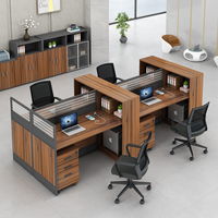 Poste de travail de bureau F2F pour 2 personnes en gros, mobilier de bureau en îlot, bureau de centre d'appels avec port USB