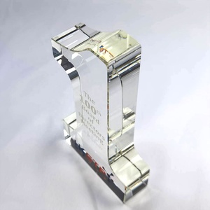 Trofeo de Cristal Transparente con Grabado Personalizado al por Mayor, Trofeo de Cristal Número Uno 1 Grabado, Recuerdo de Aniversario, Premios N.° 1 - Product Image 2