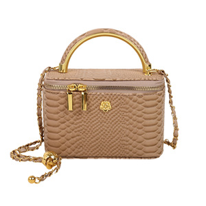 New Light-luxury Mini <b>square</b> Bag for Women 2026 Summer's Stylish High-end Crocodile-pattern Chain Crossbody Bag Zipper Polyester - Product Image 5