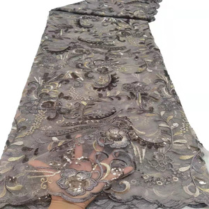 Tecido de malha três dimensionais feita à mão, tecido de malha lantejoulas vestido de noite - Product Image 3