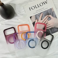 Coque de téléphone givrée pour iPhone 18 Pro, dos en acrylique dégradé, support magnétique, toucher doux, anti-chute, impression personnalisée OEM