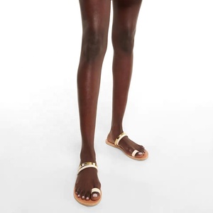 Sandali scorrevoli da <span class=keywords><strong>donna</strong></span> estivi sandali con punta tonda da <span class=keywords><strong>donna</strong></span> in vera <span class=keywords><strong>pelle</strong></span> comodi scivoli a pantofola - Product Image 5