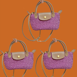 Kit de poignées et rabat <span class=keywords><strong>en</strong></span> <span class=keywords><strong>cuir</strong></span> PU pour sacs mini-dumpling, accessoires de remplacement DIY pour la fabrication de sacs fourre-tout, pochettes et articles faits main au crochet ou au tricot - Product Image 5
