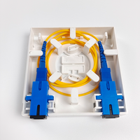 Mini boîtier de terminaison fibre optique FTTH, plaque murale fibre optique FTTH 1 2 ports, boîtier de terminaison fibre optique ABS