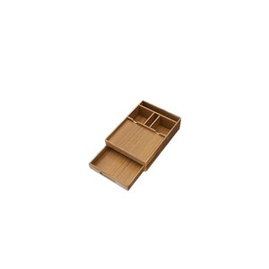 Plateau d'accoudoir de canapé en bois avec tiroir pour collations, boissons et support de téléphone, pour salon - Product Image 5