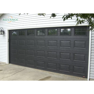 Porte de <span class=keywords><strong>garage</strong></span> sectionnelle en panneaux d'aluminium, aspect élégant, isolation thermique en mousse PU, styles de panneaux variés, kits de quincaillerie complets - Product Image 1
