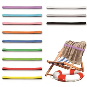 Klip handuk elastis untuk kursi pantai, pita handuk pantai ringan untuk kursi pelayaran