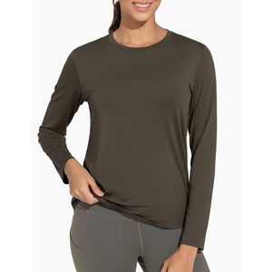 Camiseta Deportiva de Manga Larga para Mujer FOXA, Cuello Redondo, Transpirable, de Secado Rápido, para Yoga y Running - Product Image 4