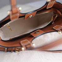 Sacs à main en cuir véritable faits à la main avec fermeture éclair et broderie - Logo personnalisé, sacs à main de luxe portables pour femmes, collection prête pour l'hiver 2025