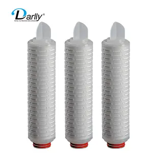 China Manufacturers 0.22 micron filter cartridge PES Membrane Pleated Filter Industrial Filtration For Liquid Filtration