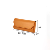 Étui à lunettes en cuir PU de haute qualité, sac à lunettes de soleil exquis à bords huilés, étui à lunettes en cuir PU épais avec fermeture magnétique
