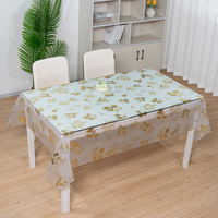 Nappe rectangulaire transparente en PVC vinyle RNPT, motif marbré doré fin, pour hôtels, restaurants et tables de banquet