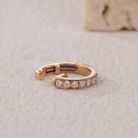 Pendientes de Clip de Diamantes Blancos Naturales de Oro de 18K de Alta Gama, Regalo de Boda, Joyería de Lujo para Mujeres y Niñas para el Día de San Valentín