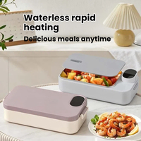 Boîte à lunch chauffante électrique portable en acier inoxydable 304 pour bureau et voiture, avec fonction de chauffage sans fil, pour le transport transfrontalier de repas chauds