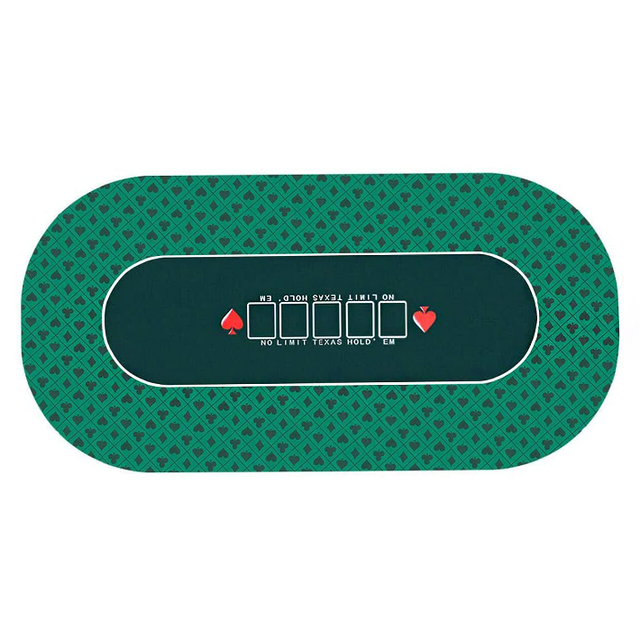 YH Hot Sale 71'*35' Portable Rubber Poker Table Mat Texas Poker Table Layout With Carry Bag