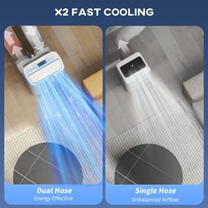 14000 BTU Dual Hose Portable Air Conditioner Cool Dehumidifier Fan for 700 Sq. Ft EU <b>Plug</b> <b>WiFi</b> Window Kit Room 14000 BTU Portabl - Product Image 3