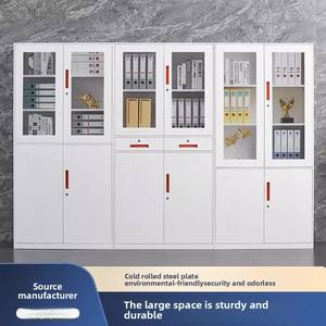 خزانة ملفات مكتبية منخفضة من الحديد بتصميم عصري مع قفل من الصلب لتخزين المستندات والإيصالات بتصميم لوحة معدنية - Product Image 4