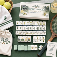 Jeu de Mahjong Américain Personnalisé avec Logo – Tuiles de Mahjong en Gros pour Clubs de Tennis, Idéal pour les Jeux Hebdomadaires Fréquents et les Cadeaux Promotionnels de Marque