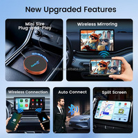 Adaptateur Carlinkit 4-en-1 Carplay Android Auto avec fonction Mirrorlink, écran sans fil, dongle Mirrorlink, adaptateur orange