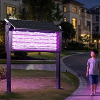 Lámpara Antimosquitos Moderna de ABS con Energía Solar, Trampa Eléctrica para Insectos con Luz UV para Jardín y Patio