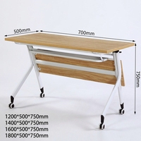 Büro-Klapptisch und -Stuhl-Set, Tragbare Faltbare Möbel mit Rollen, Verstellbarer Besprechungs- und Laptop-Tisch, Anpassbar