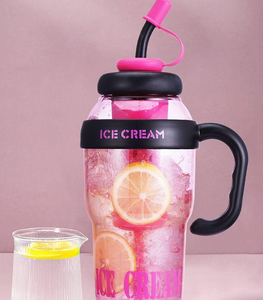 Vaso de Plástico de Gran Capacidad Lucky Belly con Tapa y Pajita para <span class=keywords><strong>Café</strong></span> Helado, Té, Jugo - Product Image 4