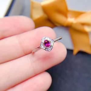 Bomba <span class=keywords><strong>de</strong></span> <span class=keywords><strong>baño</strong></span> <span class=keywords><strong>de</strong></span> Amistad granate clásica <span class=keywords><strong>de</strong></span> Plata <span class=keywords><strong>de</strong></span> Ley 925 con anillo <span class=keywords><strong>de</strong></span> bodas para mujer para ocasiones <span class=keywords><strong>de</strong></span> fiesta - Product Image 3