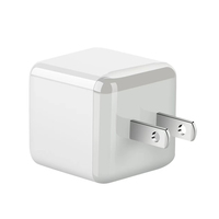 Chargeur Cube Portable Mini Personnalisé en Gros, Adaptateur Secteur USB A+C Double Port 20W à Charge Rapide pour Téléphone Portable Android