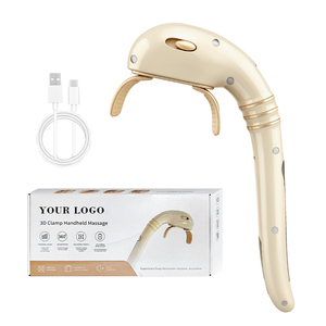 Masseur de cou intelligent simulé à la main, avec contacts en silicone souple, masseur de cou portable, affichage lumineux multicolore - Product Image 1