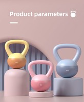 Kettlebell en fonte massif avec revêtement en caoutchouc, poignée antidérapante, poids libres pour l'entraînement CrossFit, usage commercial en salle de sport