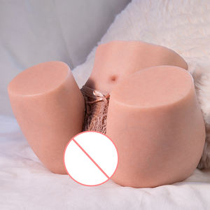 Реалистичная силиконовая форма для мастурбации (имитация влагалища и ягодиц) для мужчин - натуральный оттенок кожи, 100% водонепроницаемая, экологически чистая, цельная конструкция - Product Image 4