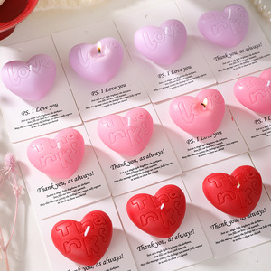 ไอเดียเทียนวันวาเลนไทน์ เทียนรูปหัวใจพร้อมข้อความรัก เทียนหอมสำหรับสารภาพรัก ขอแต่งงาน เทียนขนาดเล็ก ขายส่ง - Product Image 1