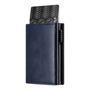 Minimook pelle RFID blocco Business stile Business in lega di alluminio in pelle chiusura a bottone con bottone carta di credito - Product Image 3