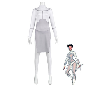 Costume de Cosplay Invincible Anissa, marque Witrum grise avec ceinture, taille adulte, pour jeu de rôle d'anime - Product Image 2