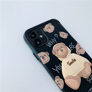 Pour iphone12 coque de téléphone portable pour iPhone11 pull ours dessin animé coquille pour iPhone12 <span class=keywords><strong>Pro</strong></span> TPU étui de protection - Product Image 4