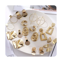 Mode Vintage boucles d'oreilles pour femmes grande déclaration géométrique boucles d'oreilles en métal boucles d'oreilles à la mode bijoux accessoires