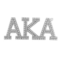 Nouveaux bijoux personnalisés pour femmes, lettres en ruban rouge, blanc et bleu, Sorority PYRAMIDS DOVES PEARLS EDUCATED ZETA GIRLS, mariage
