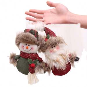 Oemtailor 20cm Muñeco de nieve y Papá Noel Adornos para árboles de Navidad - Product Image 1