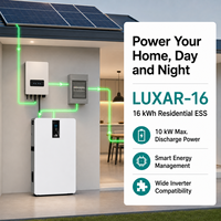 Batterie solaire au lithium LUXAR-16 16 kWh, 51,2 V 314 Ah, système de stockage d'énergie résidentiel (ESS), 156 mm, mince, montage mural, CAN, IP65, C5, Goodwe/Solis SMA