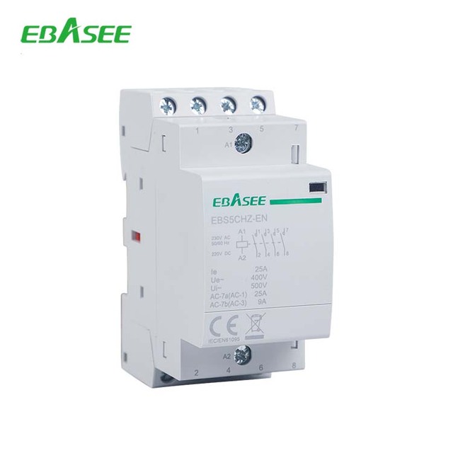 EBASEE or OEM Household Manual Mini 63A 40A 25A 240V 24V AC DC Modular Contactor