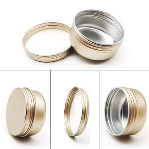 150ml Aluminum <b>Tin</b> Jar Aluminum Pots 5oz Empty Aluminum Containers Round Gold Metal Cans for Salve Cream Candle Powder <b>Tea</b> Beads - Product Image 3