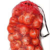 Sac en filet jetable de haute qualité avec cordon de serrage pour oignons et tomates, 10kg, 20kg, 30kg, 50kg, fabriqué en Chine
