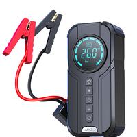 Démarreur de saut multifonctionnel 4 en 1 avec écran numérique, lampe de poche, moniteur de pression des pneus - Fonctionnalité 12V jusqu'à 7,5L