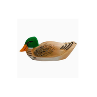 Ensemble de jouets d'animaux en bois sculpté, canard, jouet éducatif préscolaire pour enfants