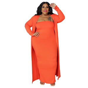 Wholesale Custom Logo Plus Size <strong>Women's</strong> Clothing <strong>Cloak</strong> Coat Tube Top Dress <strong>Cloak</strong> Two Piece Set <strong>Womens</strong> Sets Dresses - Product Image 5