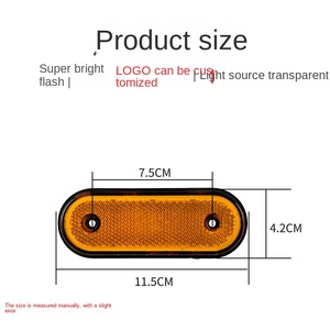 <span class=keywords><strong>Nuevas</strong></span> Luces Laterales LED Ovaladas Reflectantes de 12V 24V IP68 ABS+PC, Compatibles con E-Mark, para Camiones, Remolques y <span class=keywords><strong>Furgonetas</strong></span>, Venta al Por Mayor - Product Image 2