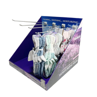 Présentoir de comptoir en carton recyclé avec crochets personnalisés pour chaussettes homme et femme
