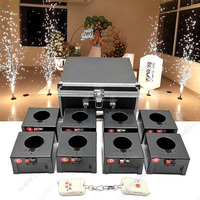 Machine à Étincelles d'Intérieur Pyrotechnique 8 Canaux, Effet Scénique, Fontaine de Feux d'Artifice, Mini Récepteur, Tir à Distance pour Mariage, Pyro Froide